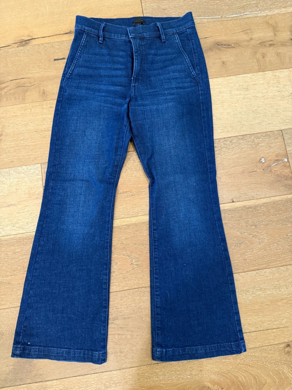 Ann Taylor Women's Dark Blue Flare Trouser Jeans